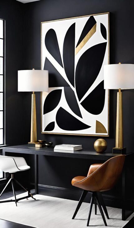 Noir & Blanc Accents dorés